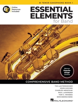 Paperback Essential Elements for Band - BB Tenor Saxophone Book 1 with Online Resources Book