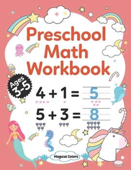 Paperback Preschool Math Workbook: Kindergarten Math Activity Workbook For Kids Ages 3-5 And Up, Preschool Activity Book With Numbers And Basic Math, Num Book