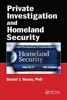 Paperback Private Investigation and Homeland Security Book