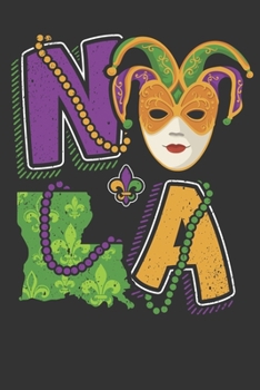 2020 Week To View Dated Planner Diary: 6x9 Inches Paperback NOLA Mardi Gras Beads