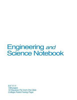 Paperback Engineering and Science Notebook: 198 pages, 8.5 X 11, white cover, blue text Book