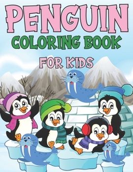 Paperback Penguin Coloring Book For Kids: Relaxing patterns and beautiful unique penguins Book