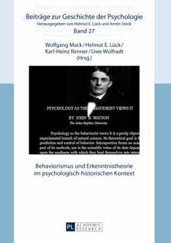 Hardcover Behaviorismus Und Erkenntnistheorie Im Psychologisch-Historischen Kontext [German] Book