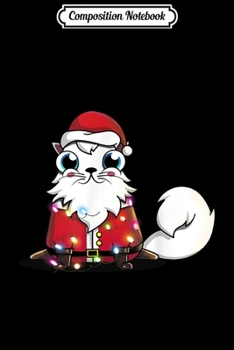 Composition Notebook: Cute Christmas Cat Xmas Day Pajama Kitten Lover Xmas Gifts  Journal/Notebook Blank Lined Ruled 6x9 100 Pages