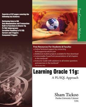 Paperback Learning Oracle 11g: A PL/SQL Approach Book
