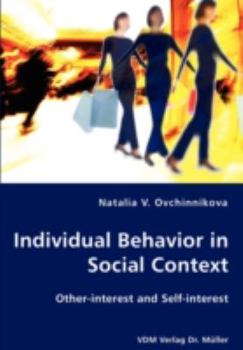 Paperback Individual Behavior in Social Context Book