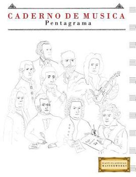 Caderno de Música Pentagrama: (13.97 x 21.59 cm)