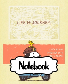 Notebook: Little White Beagle Snoopy Dog House The Peanuts Comics Strip Animation Boys Kids Adults Elementary Supplies Student Teacher Daily Creative ... Boys And Girls, 110 Pages 7.5 x 9.25 Inches
