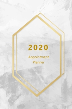 Paperback 2020 Appointment Planner: Hourly agenda. Monthly and Weekly planner. Week on 2 pages. Square layout. Schedule, arrange, plan events. Monday star Book