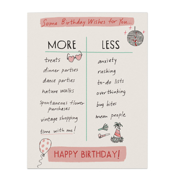 Misc. Julia Rothman Birthday More/Less Greeting Cards Book