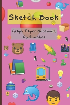 Sketch Book: Graph Paper Notebook (Kids and fruits)