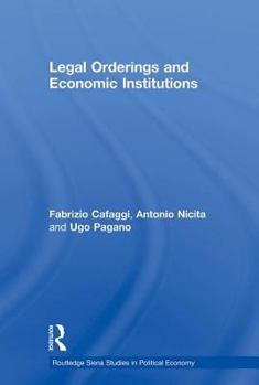 Hardcover Legal Orderings and Economic Institutions Book