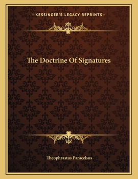 Paperback The Doctrine Of Signatures Book