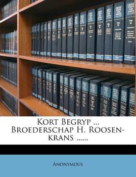 Paperback Kort Begryp ... Broederschap H. Roosen-Krans ...... Book