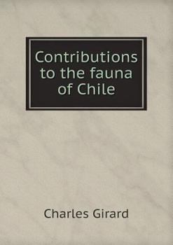Paperback Contributions to the fauna of Chile Book