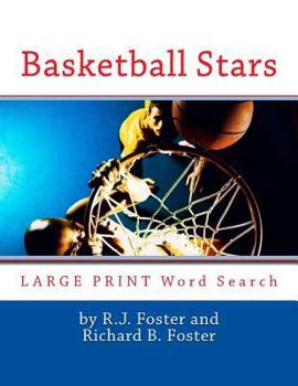 Paperback Basketball Stars: Large Print Word Search [Large Print] Book