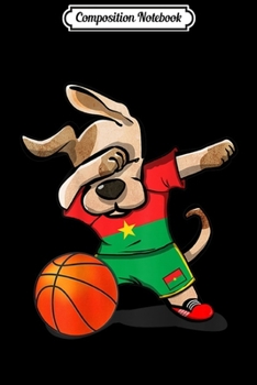 Composition Notebook: Dog Dabbing Burkina Faso Basketball Jersey Sport Team  Journal/Notebook Blank Lined Ruled 6x9 100 Pages