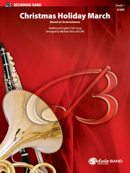 Paperback Christmas Holiday March: Based on Greensleeves, Conductor Score Book