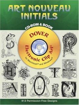 Paperback Art Noveau Initials (Dover Electronic Clip Art) Book