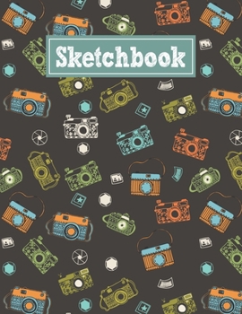 Paperback Sketchbook: 8.5 x 11 Notebook for Creative Drawing and Sketching Activities with Unique Retro Cameras Themed Cover Design Book