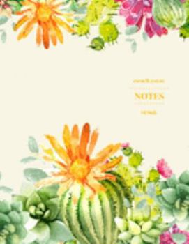 Paperback Cornell System Notes 110 Pages: Cactus Notebook for Professionals and Students, Teachers and Writers - Succulent Llama Pattern Book