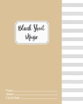 Blank Sheet Music Composition Manuscript Staff Paper Art Music Christmas Notebook Birthday Gift: Sheet Music Notebook / Journal Gift, 100 Pages, 8x10, Soft Cover, Matte Finish