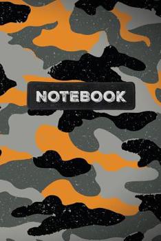 Paperback Notebook: Cool Army Halloween Camo Camouflage Note Book, Diary or Journal 118 pages 6x9 Easy Carry Compact Size Book