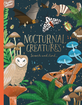 Hardcover Nocturnal Creatures Search and Find: Search and Find Book