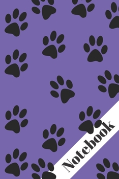Notebook: 6x9 Blank Lined Cat Paws Purple Journal To Write In
