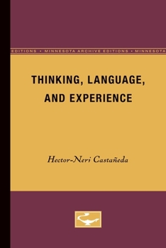 Paperback Thinking, Language, and Experience Book