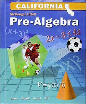 Hardcover McDougal Littell Middle School Math: Student Edition Pre-Algebra 2008 Book