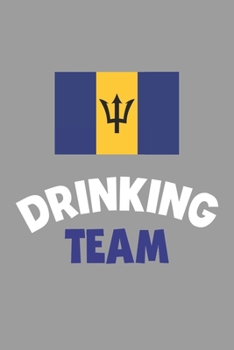 Paperback Drinking Team Notebook: Lined Journal, 120 Pages, 6 x 9, Barbados Flag Beer Olympics Gift Journal Matte Finish Book