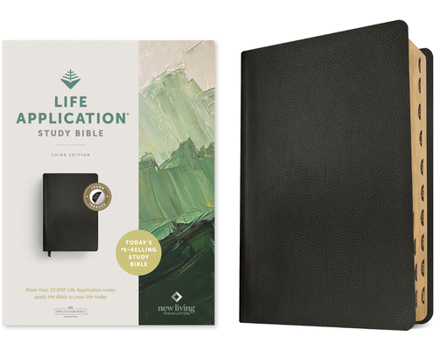 Leather Bound NLT Life Application Study Bible, Third Edition (Genuine Leather, Black, Indexed, Red Letter) Book