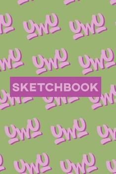 Paperback Sketchbook: Uwu Cuteness Overload Purple Pink Typography Meme Book