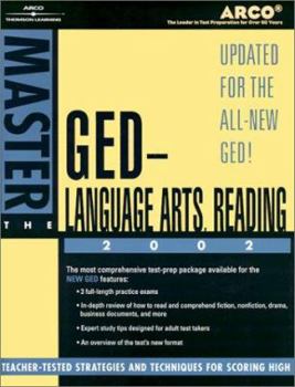 Paperback Master the GED Language Arts, Reading 02 Book
