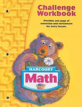 Paperback Harcourt Math: Challenge Workbook Grade 1 Book