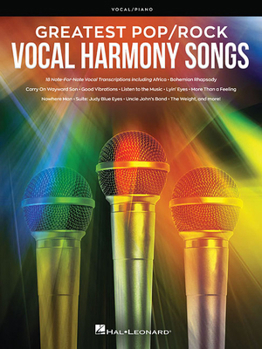 Paperback Greatest Pop/Rock Vocal Harmony Songs: Note-For-Note Vocal Transcriptions with Piano Accompaniment Book