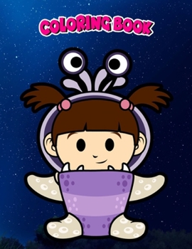 Paperback Coloring Book: Boo Monster Inc Chibi, Children Coloring Book, 100 Pages to Color Book