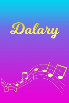 Dalary: Sheet Music Note Manuscript Notebook Paper | Pink Blue Gold  Personalized Letter D Initial Custom First Name Cover | Musician Composer ... Notepad Notation Guide | Compose Write Songs