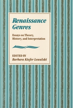 Paperback Renaissance Genres: Essays on Theory, History, and Interpretation Book