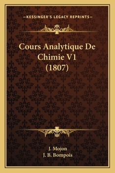 Paperback Cours Analytique De Chimie V1 (1807) [French] Book
