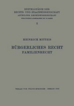 Paperback Bürgerliches Recht Familienrecht [German] Book