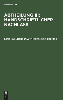 Hardcover Anthropologie, Hälfte 2 [German] Book