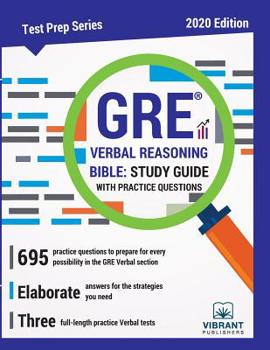 Paperback GRE Verbal Reasoning Bible: Study Guide with Practice Questions Book