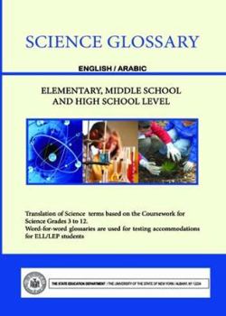 Science Glossary - English/Arabic - Elementary, Middle School and High School Level