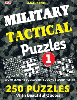 Paperback MILITARY TACTICAL Puzzles; Vol.1 [Large Print] Book