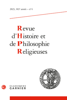 Paperback Revue d'Histoire Et de Philosophie Religieuses Book