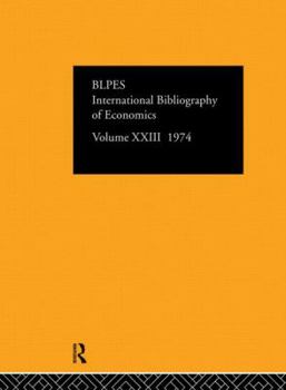 Hardcover Ibss: Economics: 1974 Volume 23 Book