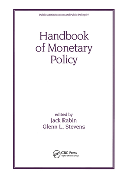 Hardcover Handbook of Monetary Policy Book