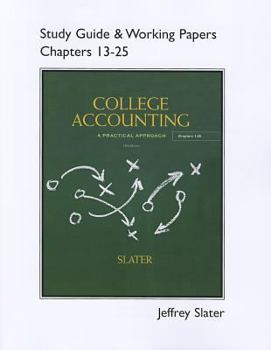 Paperback Study Guide & Working Papers for College Accounting Chapters 13 - 25 Book